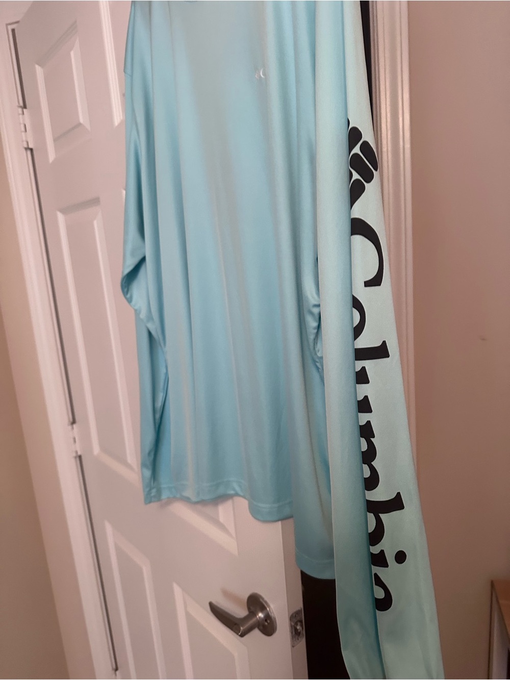 Columbia XXL Performance Long Sleeve Tee - Mint Blue